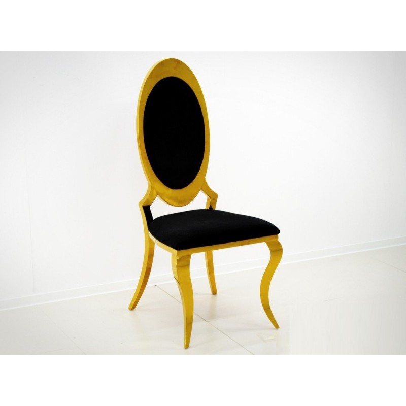 B415-1 Auksinė kėdė juoda