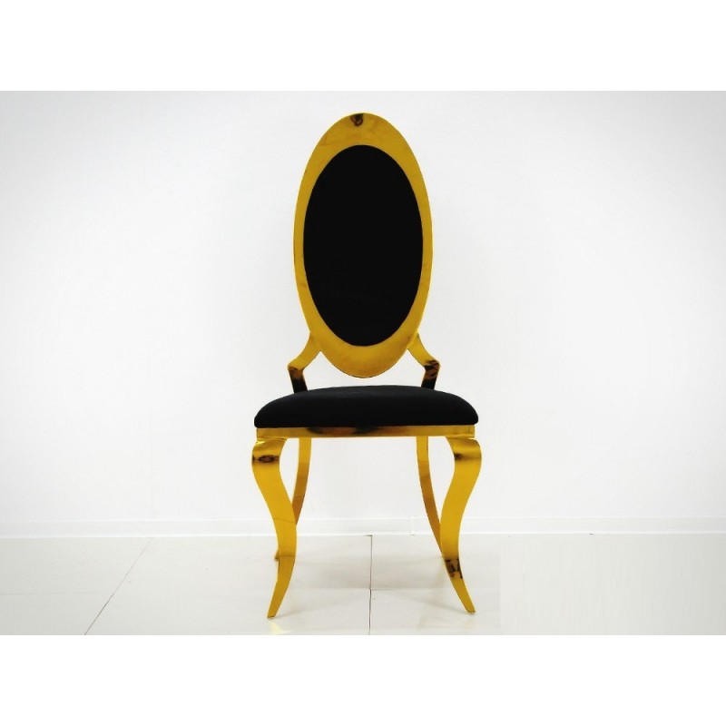 B415-1 Auksinė kėdė juoda
